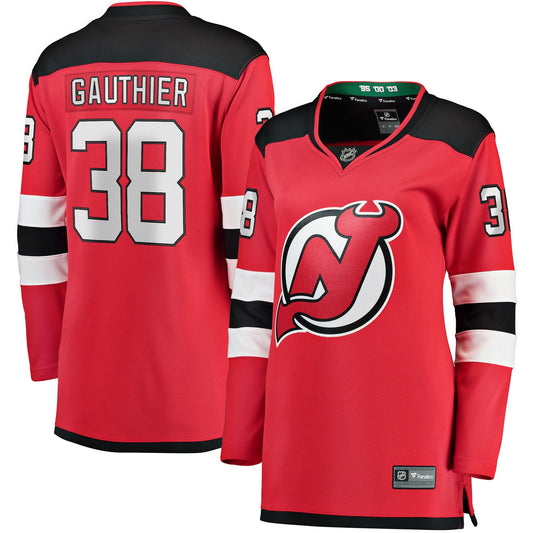 Frederik Gauthier New Jersey Devils Fanatics Branded Women's Home Breakaway Player Jersey - Red