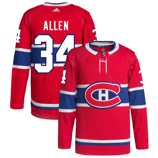 Jake Allen Montreal Canadiens adidas Home Primegreen Authentic Pro Jersey - Red