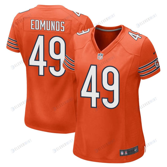 Tremaine Edmunds 49 Chicago Bears Women Alternate Game Jersey - Orange