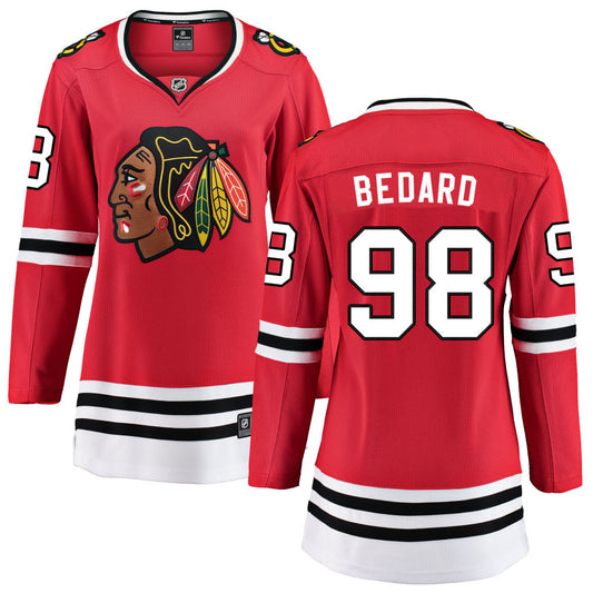 Connor Bedard Chicago Blackhawks Fanatics Branded Women's Home Breakaway Jersey - Red