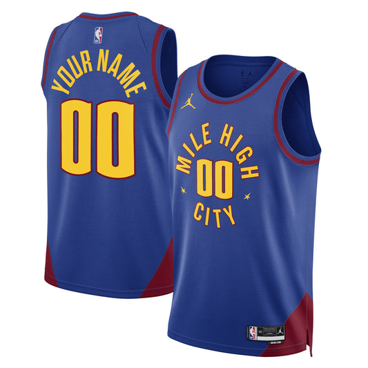 Denver Nuggets Jordan Brand Unisex 2022/23 Swingman Custom Jersey - Statement Edition - Blue