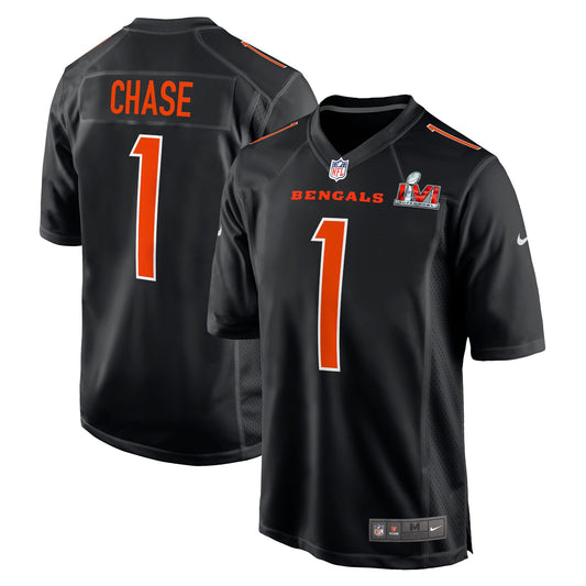 Ja'Marr Chase Cincinnati Bengals Nike Super Bowl LVI Bound Game Fashion Jersey - Black