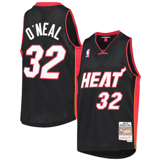 Shaquille O'Neal Miami Heat Mitchell & Ness Youth 2005-06 Hardwood Classics Swingman Jersey - Black