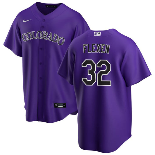 Chris Flexen Colorado Rockies Nike Alternate Replica Jersey - Purple