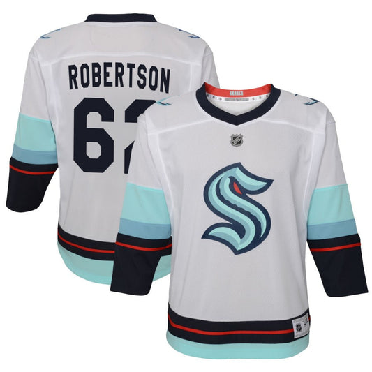 Tucker Robertson Seattle Kraken Youth Away Replica Jersey - White