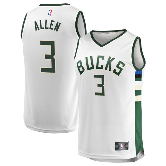 Grayson Allen  Milwaukee Bucks Fanatics Branded Unisex Fast Break Jersey - White - Association Edition