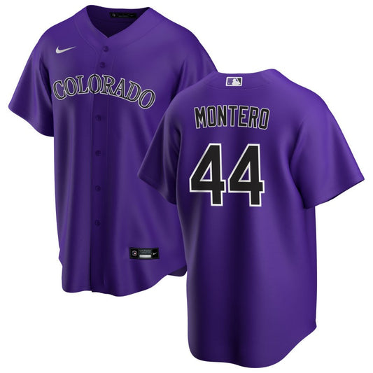 Elehuris Montero Colorado Rockies Nike Alternate Replica Jersey - Purple