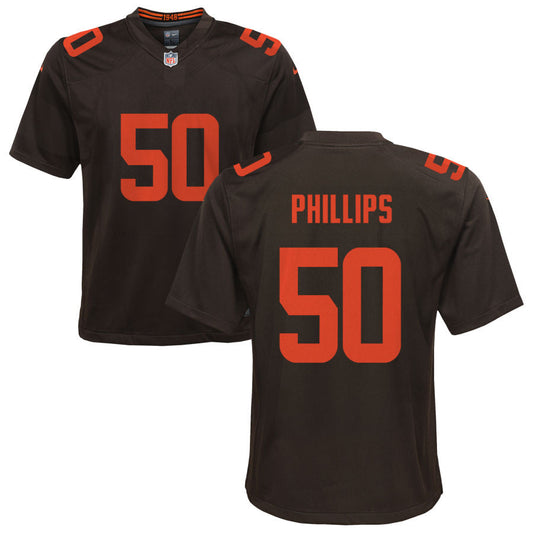 Jacob Phillips Cleveland Browns Nike Youth Alternate Game Jersey - Brown