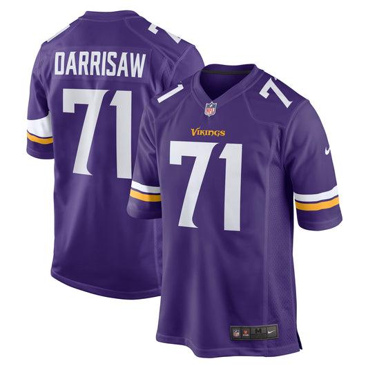 Christian Darrisaw Minnesota Vikings Nike Game Jersey - Purple