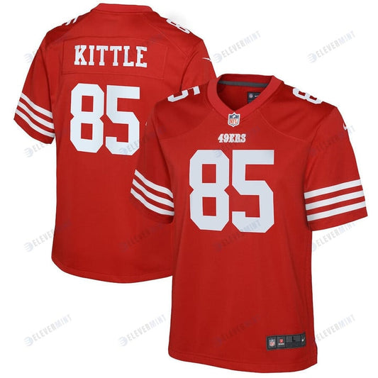 George Kittle 85 San Francisco 49ers Youth Game Jersey - Scarlet