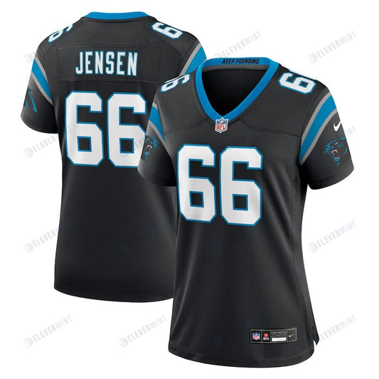 Nash Jensen 66 Carolina Panthers Women Team Game Jersey - Black