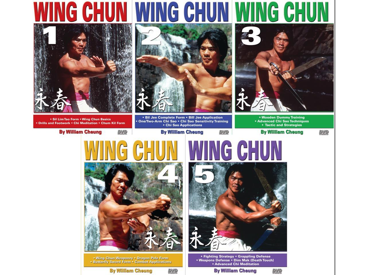 5 DVD SET Grandmaster William Cheung Wing Chun - Sil Lim, Bil Jee, Dim Mak, Chi Sao, Wooden Dummy, Butterfy Sword, Dragon Pole