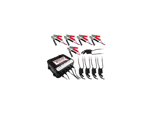 1.5 Amp 6/12V 5 Bay Battery Charger for SLA w/ 2x USB Ports