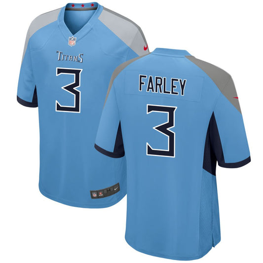 Caleb Farley Tennessee Titans Nike Alternate Game Jersey - Light Blue