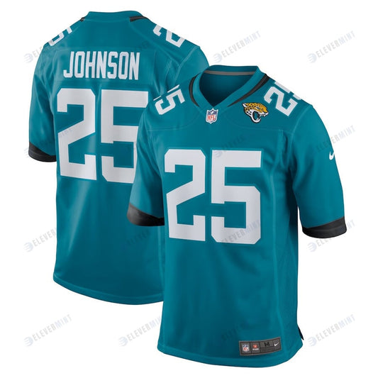 D'Ernest Johnson 25 Jacksonville Jaguars Men Team Game Jersey - Teal