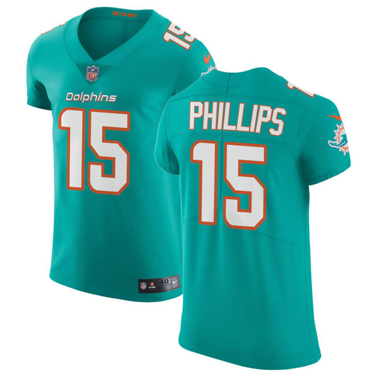 Jaelan Phillips Miami Dolphins Nike Vapor Untouchable Elite Jersey - Aqua