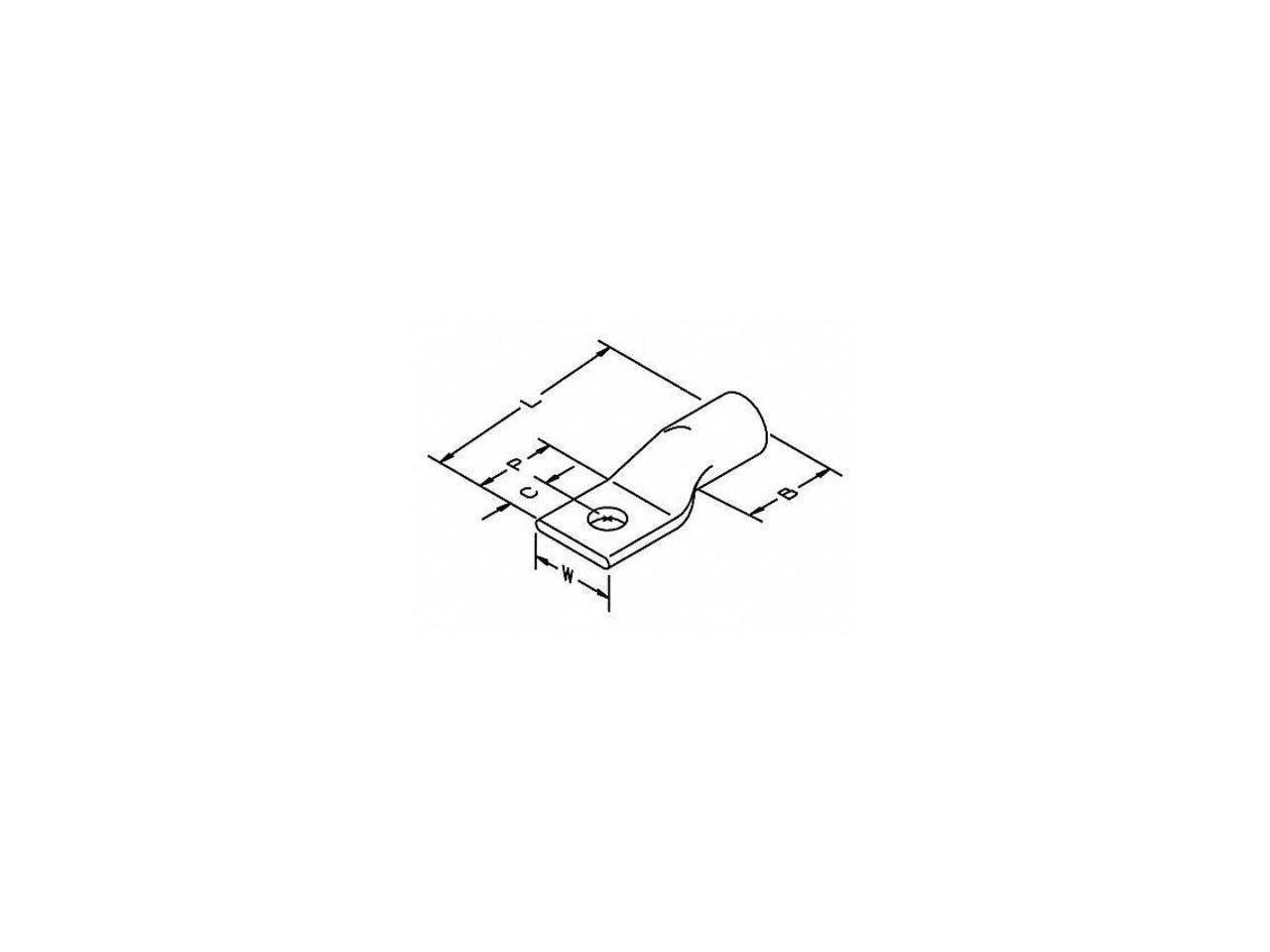 3M 30045 One Hole Lug Compress Conct,4/0 AWG,PK10