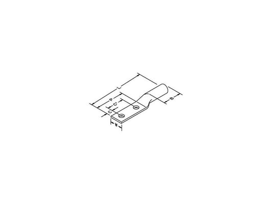 3M 31137 Two Hole Lug Compress Conct,2/0 AWG,PK10