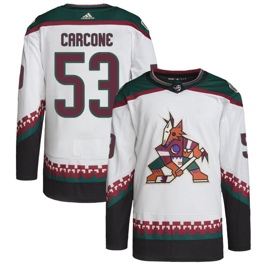 Michael Carcone Arizona Coyotes adidas Primegreen Authentic Pro Jersey - White