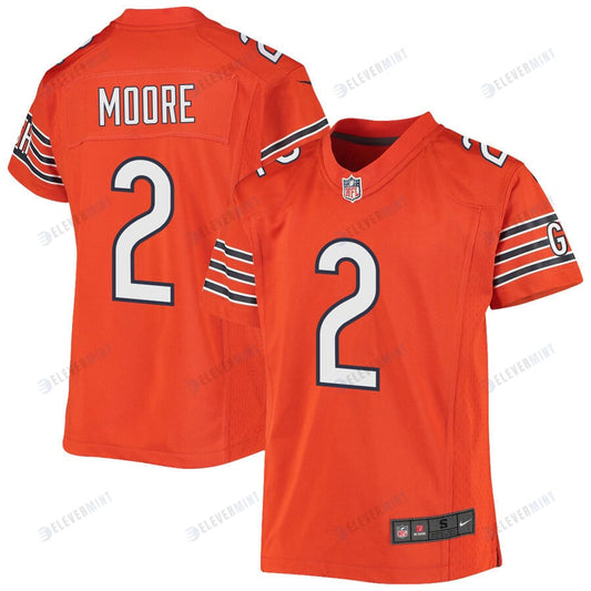 D.J. Moore 2 Chicago Bears Alternate Game Youth Jersey - Orange