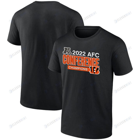 Cincinnati Bengals 2022 AFC Conference Champions Divide & Conquer T-Shirt - Black