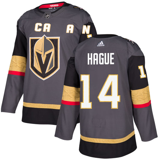 Nicolas Hague Vegas Golden Knights adidas Alternate Authentic Jersey - Gray