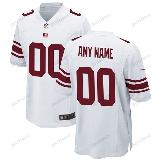 New York Giants Custom 00 Game Jersey - White