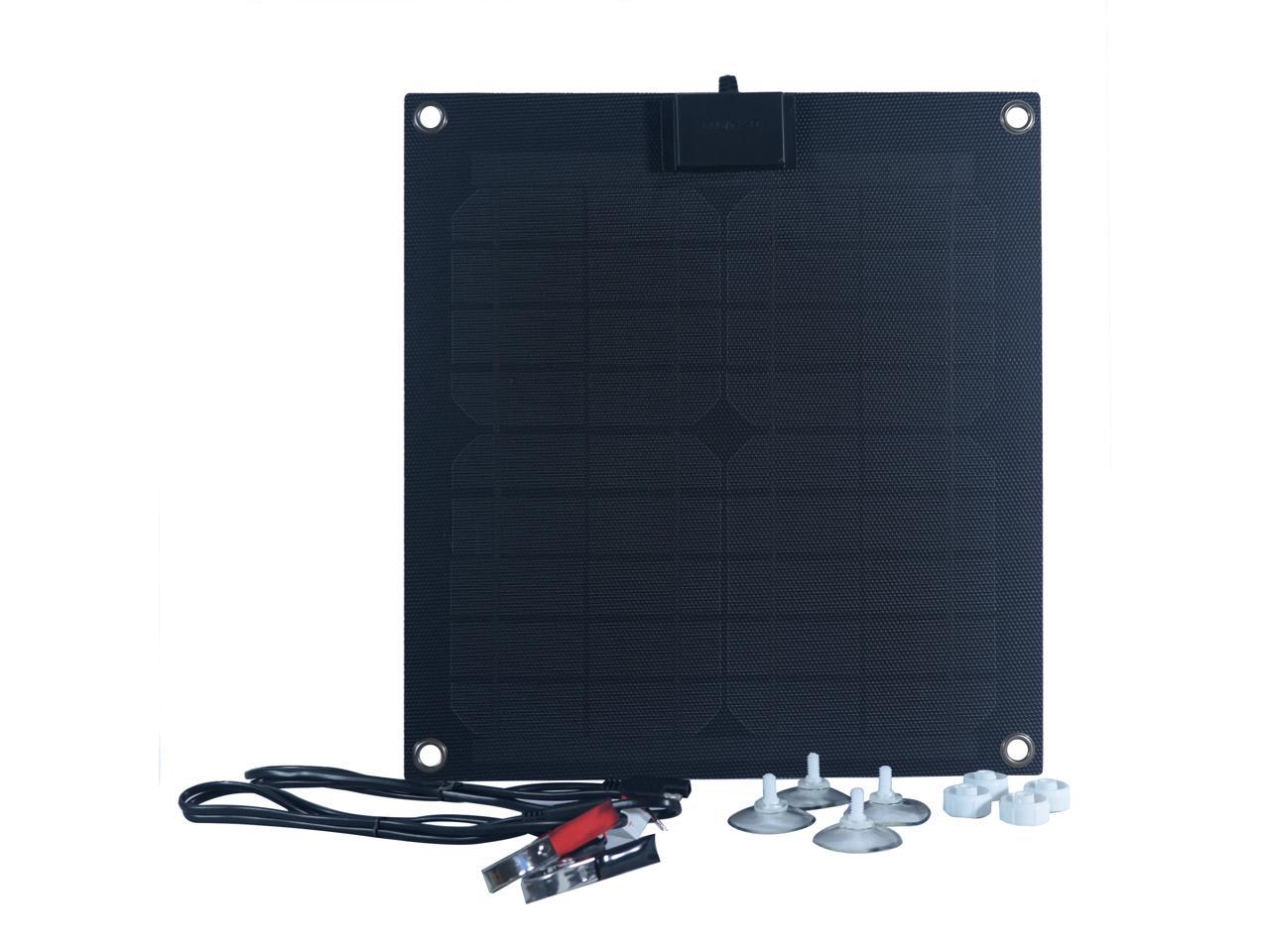 15-Watt Semi-Flex Crystalline Solar Panel with Charge Controller