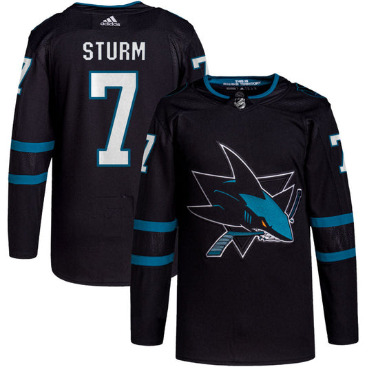 Nico Sturm San Jose Sharks adidas Alternate Primegreen Authentic Pro Jersey - Black