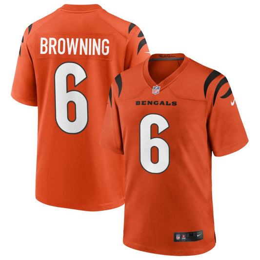 Jake Browning Cincinnati Bengals Nike Youth Alternate Game Jersey - Orange