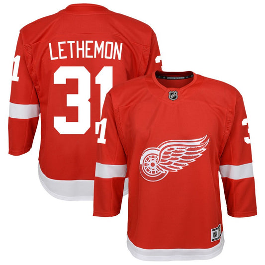 John Lethemon Detroit Red Wings Youth Home Premier Jersey - Red