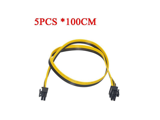 5pcs/lot 100cm 6pin to 8Pin (6+2Pin) PCI-E Cable 18AWG Mining