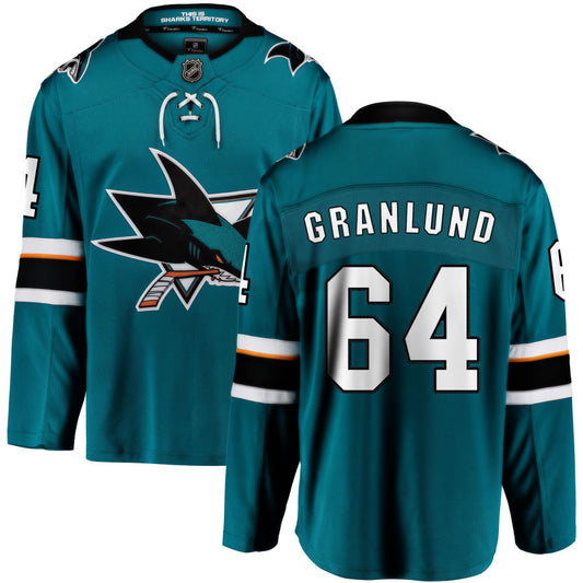 Mikael Granlund San Jose Sharks Fanatics Branded 2021/22 Home Breakaway Jersey - Teal