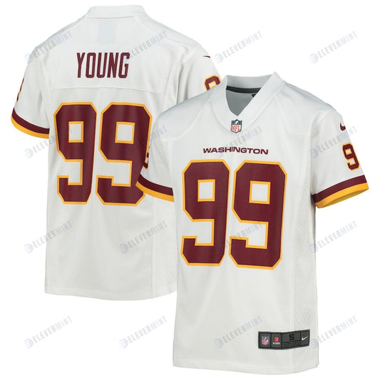 Chase Young 99 Washington Commanders Football Team Game YOUTH Jersey - White