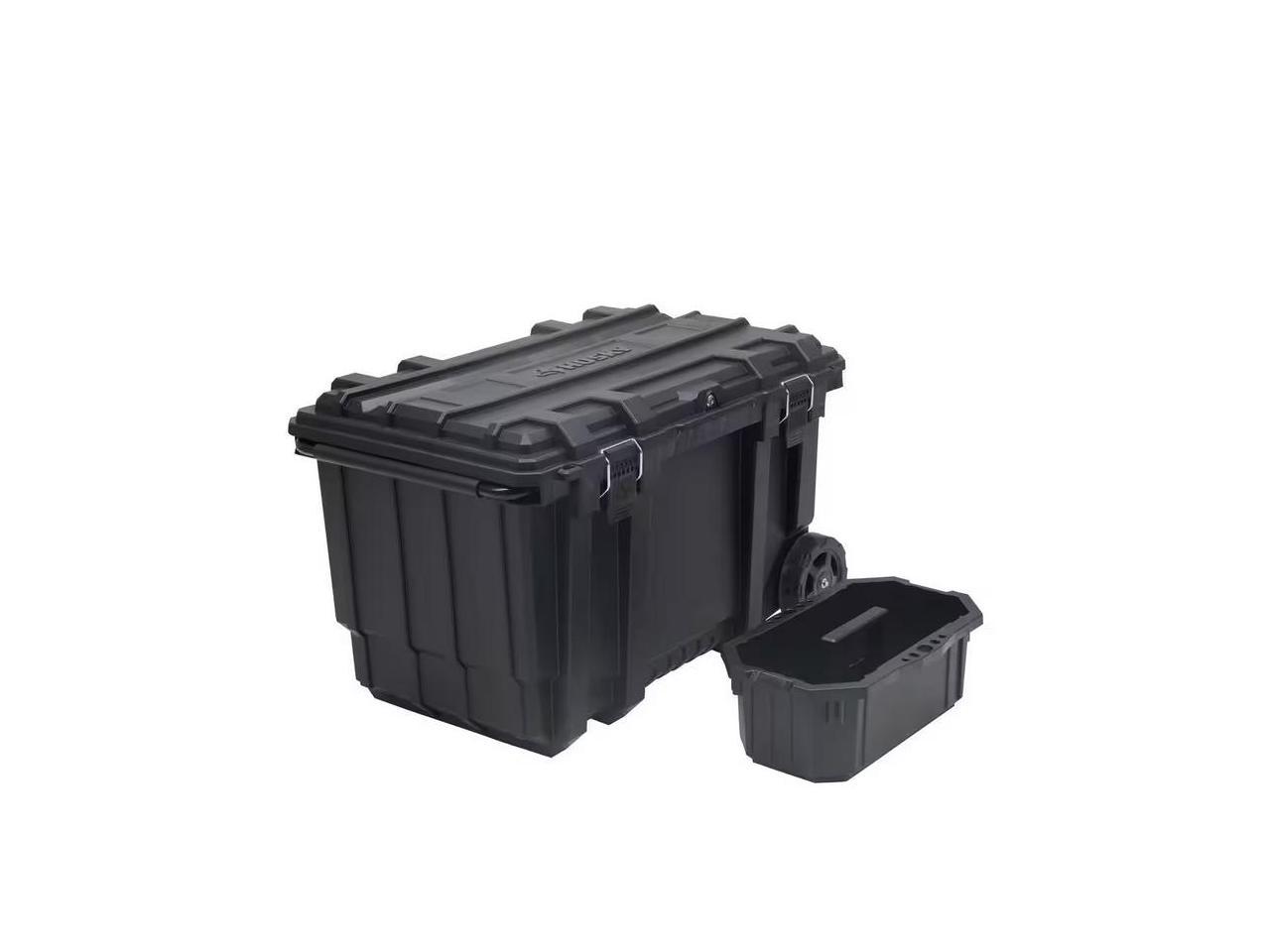 23 in. 50 Gal. Black Rolling Toolbox with Keyed Lock and Portable Hand Tool Tray Husky # 206319 # 1008039087