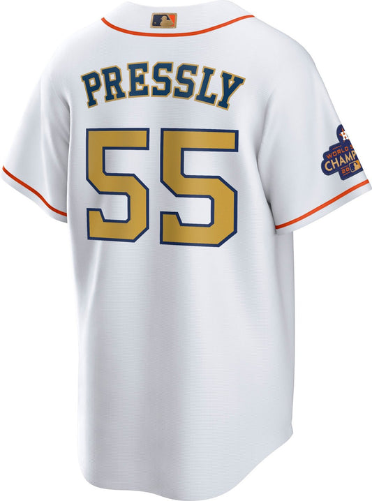 Nike Men's Houston Astros Gold Ryan Pressly Replica Jersey