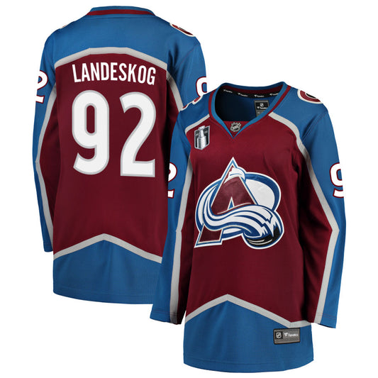 Gabriel Landeskog Colorado Avalanche Fanatics Branded Women's Home 2022 Stanley Cup Final Breakaway Jersey - Burgundy