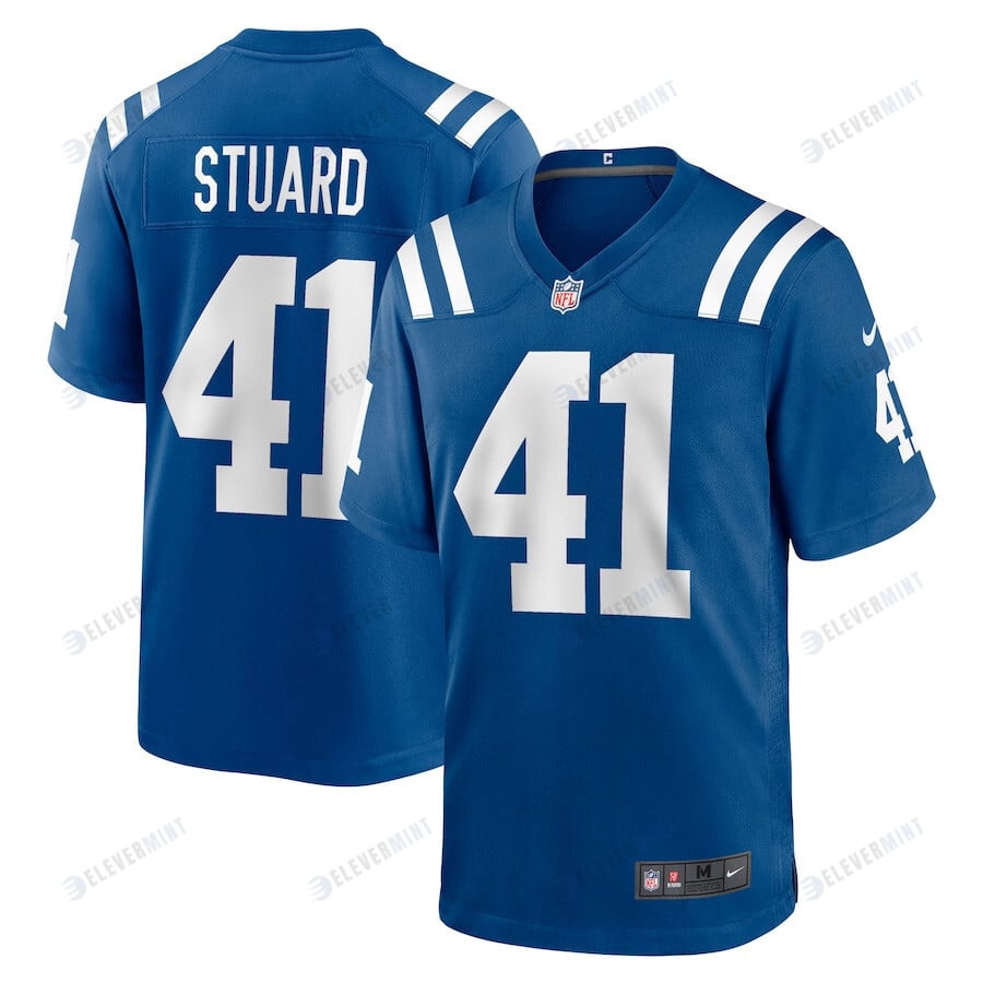 Grant Stuard 41 Indianapolis Colts Men Game Jersey - Royal