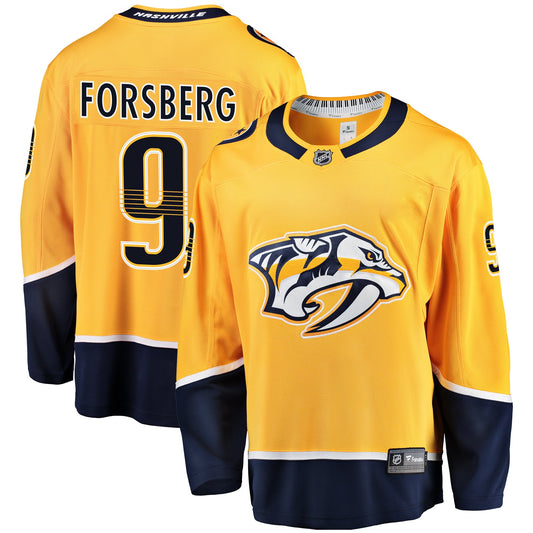 Filip Forsberg Nashville Predators Fanatics Branded Breakaway Player Jersey - Gold