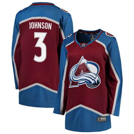 Jack Johnson Colorado Avalanche Fanatics Branded Women's Home Breakaway Jersey - Maroon