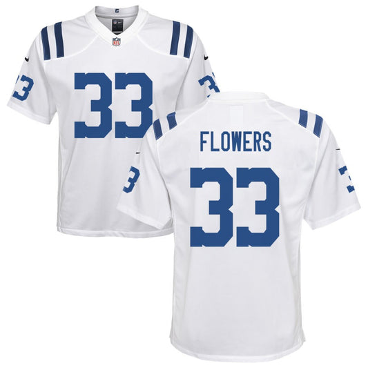 Dallis Flowers Nike Indianapolis Colts Youth Game Jersey - White