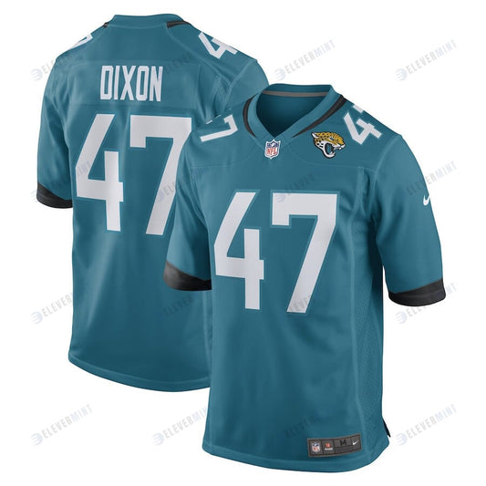 De'Shaan Dixon 47 Jacksonville Jaguars Men's Game Jersey - Teal