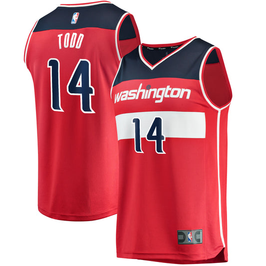 Isaiah Todd Washington Wizards Fanatics Branded 2021/22 Fast Break Replica Jersey - Icon Edition - Red