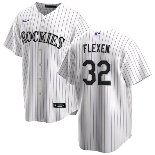 Chris Flexen Colorado Rockies Nike Home Replica Jersey - White