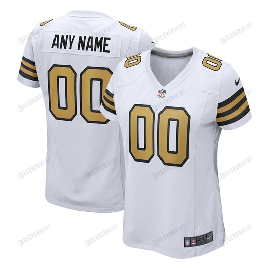 New Orleans Saints Women's Custom Alternate Game Jersey - White