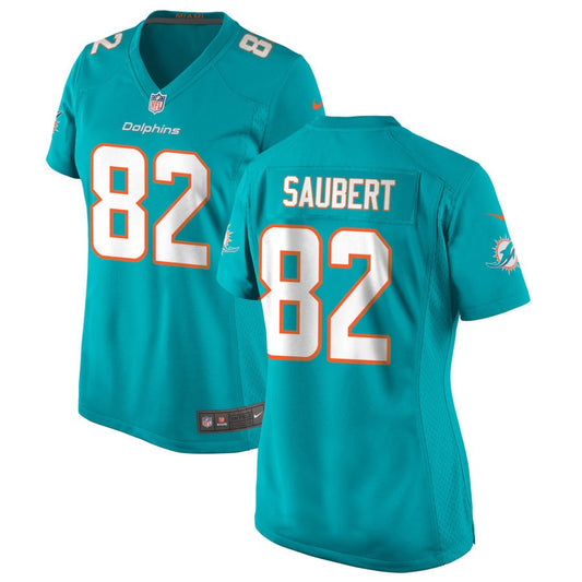 Eric Saubert Miami Dolphins Nike Women's Game Jersey - Aqua