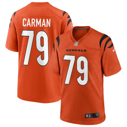 Jackson Carman Cincinnati Bengals Nike Alternate Game Jersey - Orange