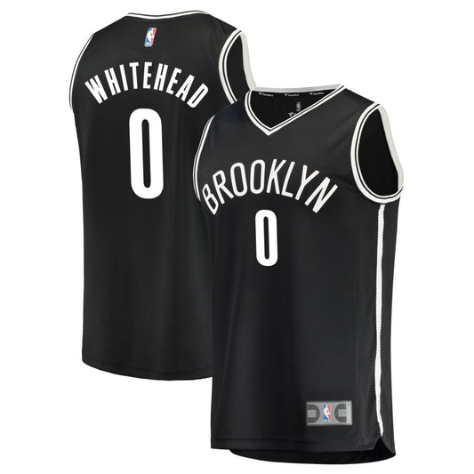 Dariq Whitehead Brooklyn Nets Fanatics Branded Youth Fast Break Replica Jersey Black - Icon Edition