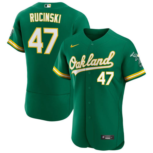 Drew Rucinski Oakland Athletics Nike Alternate Authentic Jersey - Kelly Green