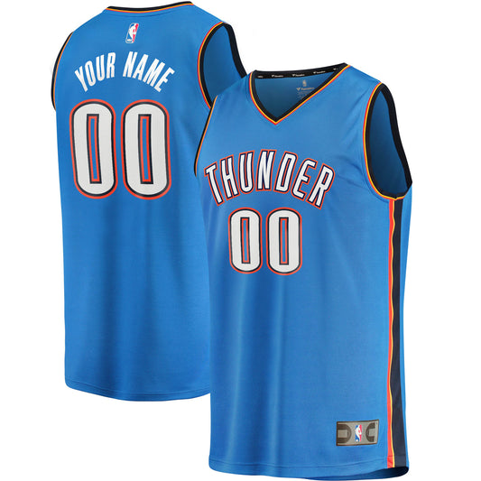 Oklahoma City Thunder Fanatics Branded 2019/20 Fast Break Custom Replica Jersey Blue - Icon Edition